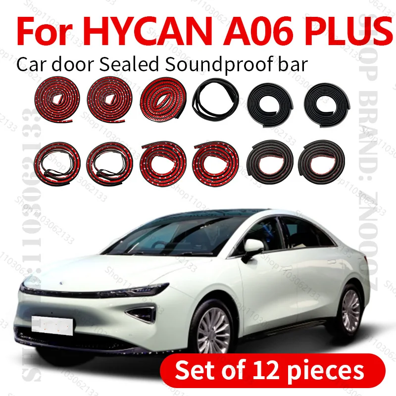 

Для 2023-2025 HYCAN AO6 PLUS уплотнительная лента для двери автомобиля, резиновая двухслойная уплотнительная защита, звукоизоляционная пылезащитная уплотнительная лента, набор из 12 шт.