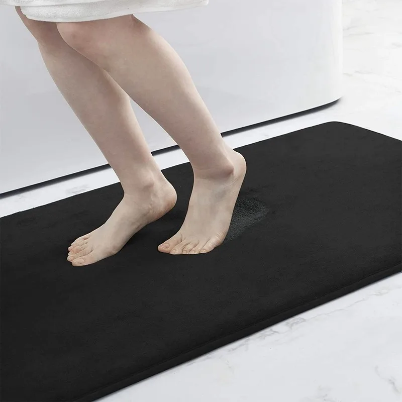 Homaxy Super Absorbent Memory Foam Carpet Non-Slip Bathroom Toilet Bath Mat Soft Living Room Bedroom Shower Decorative Floor Rug