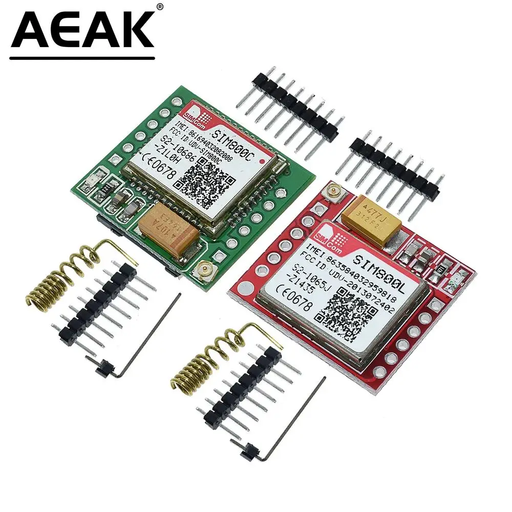 Smallest SIM800C SIM800L GPRS GSM Module MicroSIM Card Core BOard Quad-band TTL Serial Port AEAK