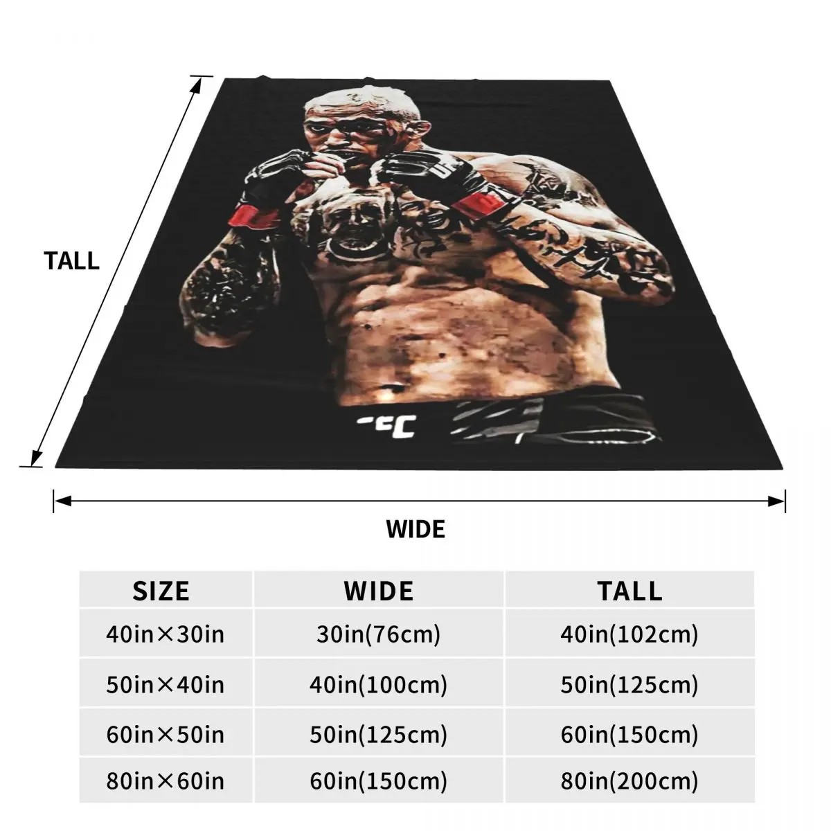Charles Oliveira Do Bronx Ufc Blanket Flannel Sofa Throw Blanket Lightweight for Home Bedroom Throws Bedspread Quilt