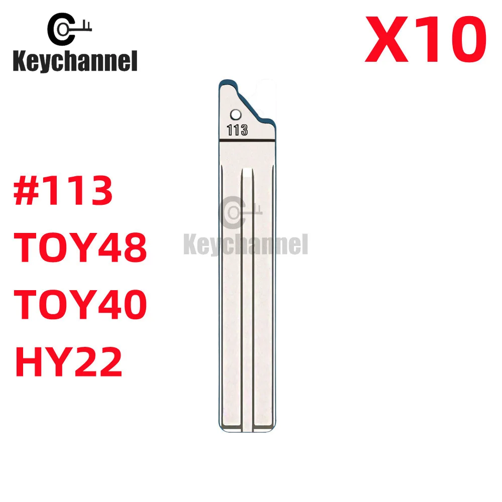 10pcs/lot 113# KEYDIY Universal Remotes Flip Blade For KD Remote TOY40 Toy48FH IX35 Verna For 2016 - 2018 Toyota Flip Key Blade