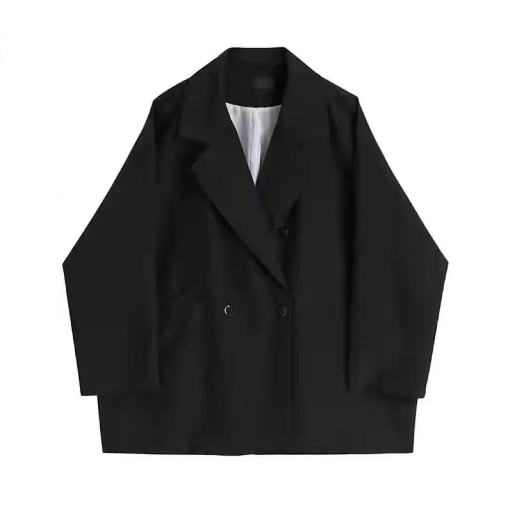 Women Suit Jacket 2025 Autumn Women's Blazer Korean Style Oversized Drop Shoulder Elegant Versatile Lazy Vibe Jacket