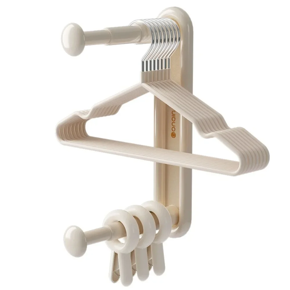 Scalable Clothes Hanger Storage Rack, No Punching Artifact, Balcony Organizer Hook