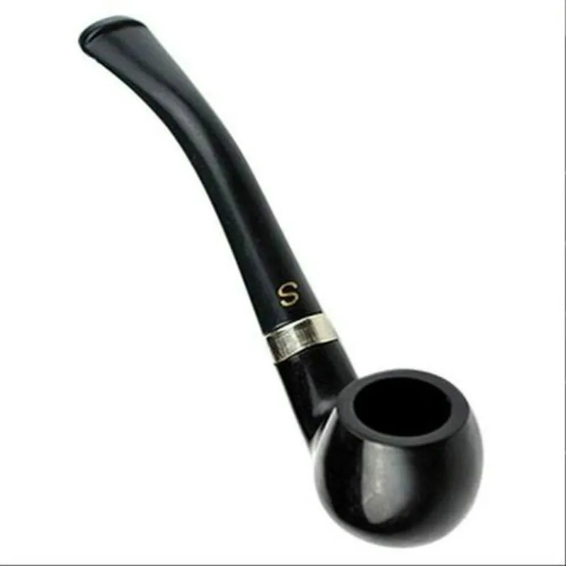 Portable Smoking Pipe Black Delicate Smoking Tobacco Pipe Filter Cigarette Holder Friend Family Gift