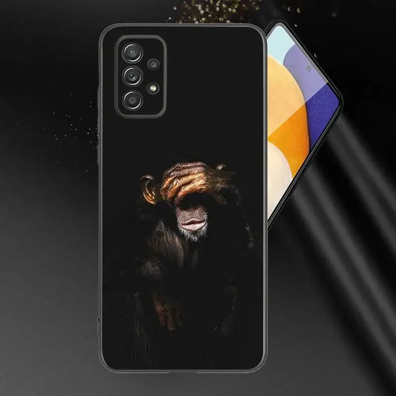 Orangutan Monkey Animal Phone Case For Samsung A91 80 70 53 42 32 30 20 A50 30S 50S 21S 20S A20E Black Case