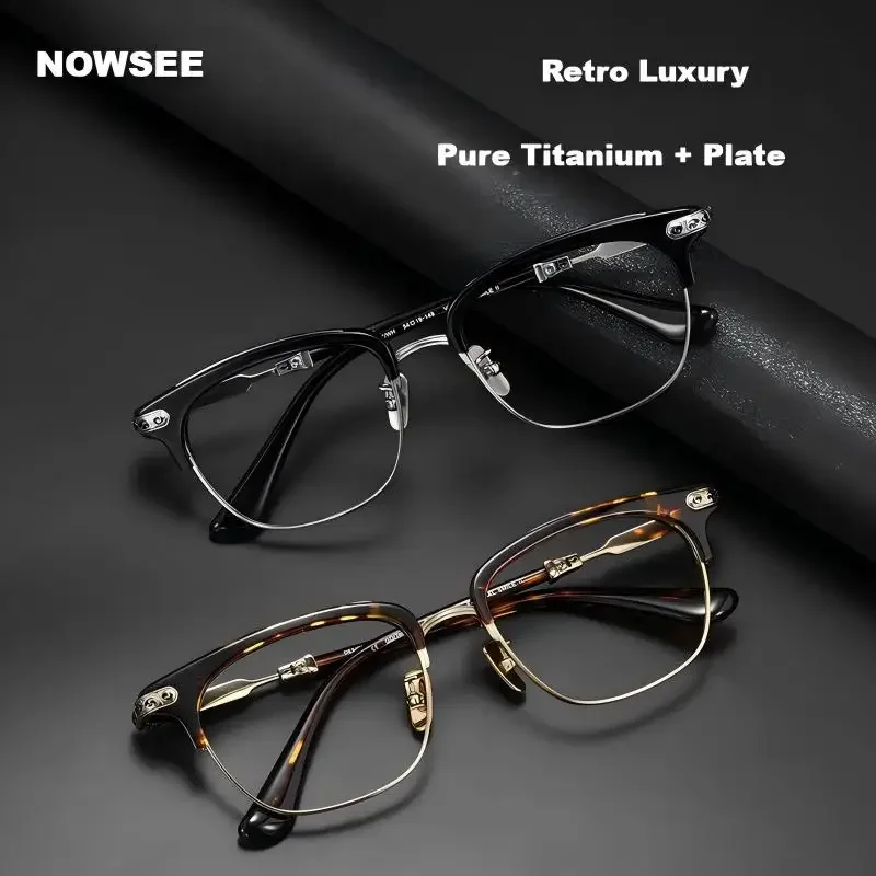 

Men's high-end Business Glasses, Pure Titanium Material, Eyebrow Frame, Photochromic Lenses, Reading Glasses For Nearsightedness