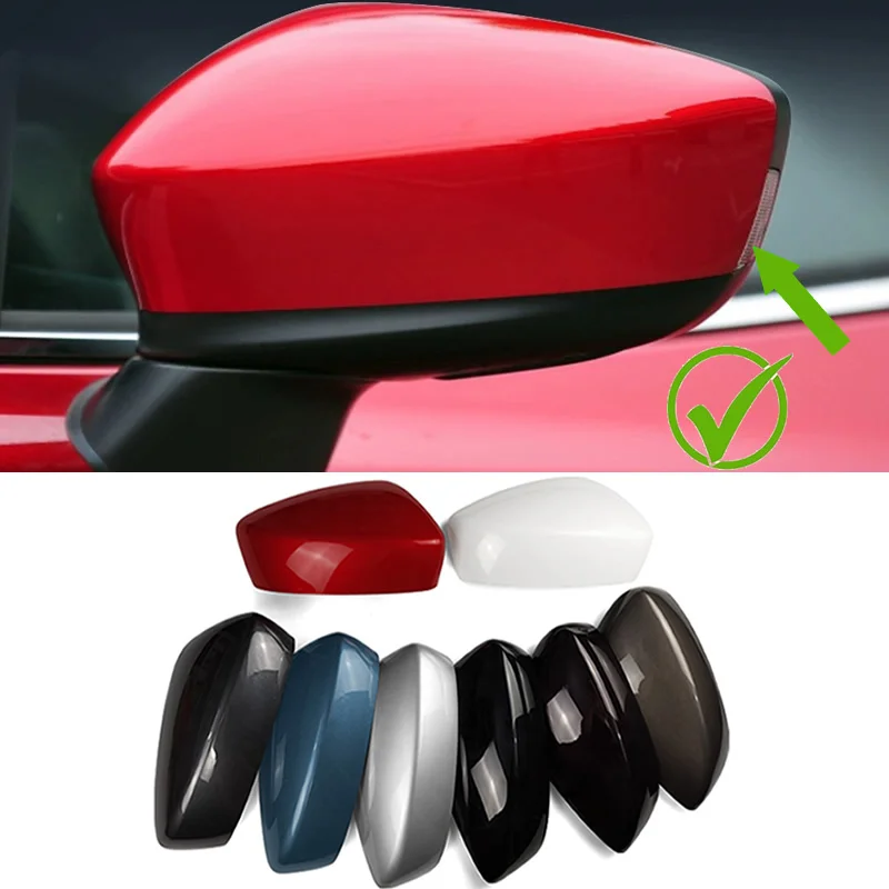 Car Part For Mazda 3 Axela 2014 2015 2016 Rearview Mirror Cover Door Side Mirror Cap Housing Shell Painted Blue Red Grey White