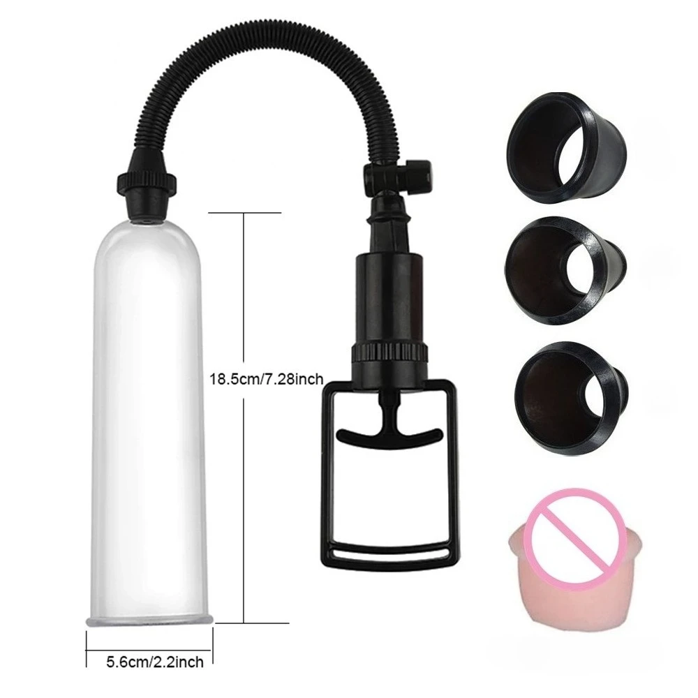 Male Penis Pump Dick Manual Penis Enlargement Pump Male Trainer Stimulate Extender Masturbator Powerful Penis Pump Adult SexyToy