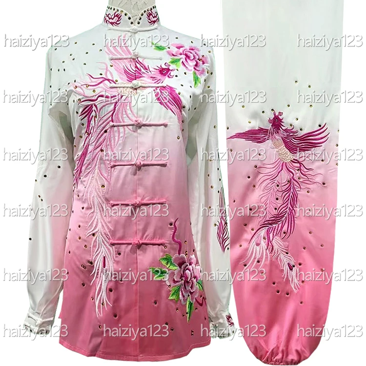 

Вышитая униформа Феникса Тай Чи, одежда для кунг-фу, костюм ушу, одежда для тайцзи, конкурса для мужчин, женщин, взрослых, детей, мальчиков и девочек, унисекс