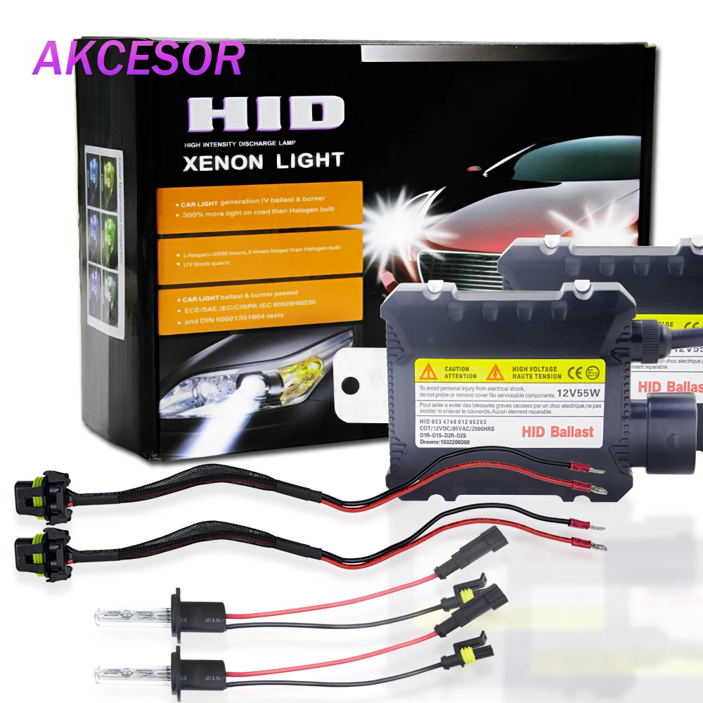 

2x H7 ксеноновые лампы HID Kit H4 H1 H8 H9 H11 9005 9006 H3 9004 9007 9008 H13 H3 Автомобильные фары 3000K 6000K-12000K 55W