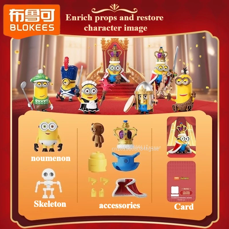 

Строительные блоки Blokees Minions, мультяшный Otto Bob, Гадкий я, собранная игрушка, модель, экшн-фигурка, коллекционный набор, детский подарок