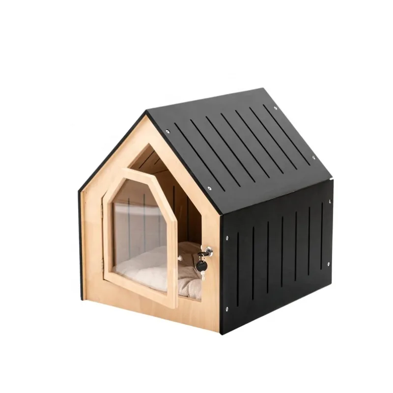 

Custom Modern Wooden Pet House Kennel Pet Furniture Cat Bed House Dog Box Bed House