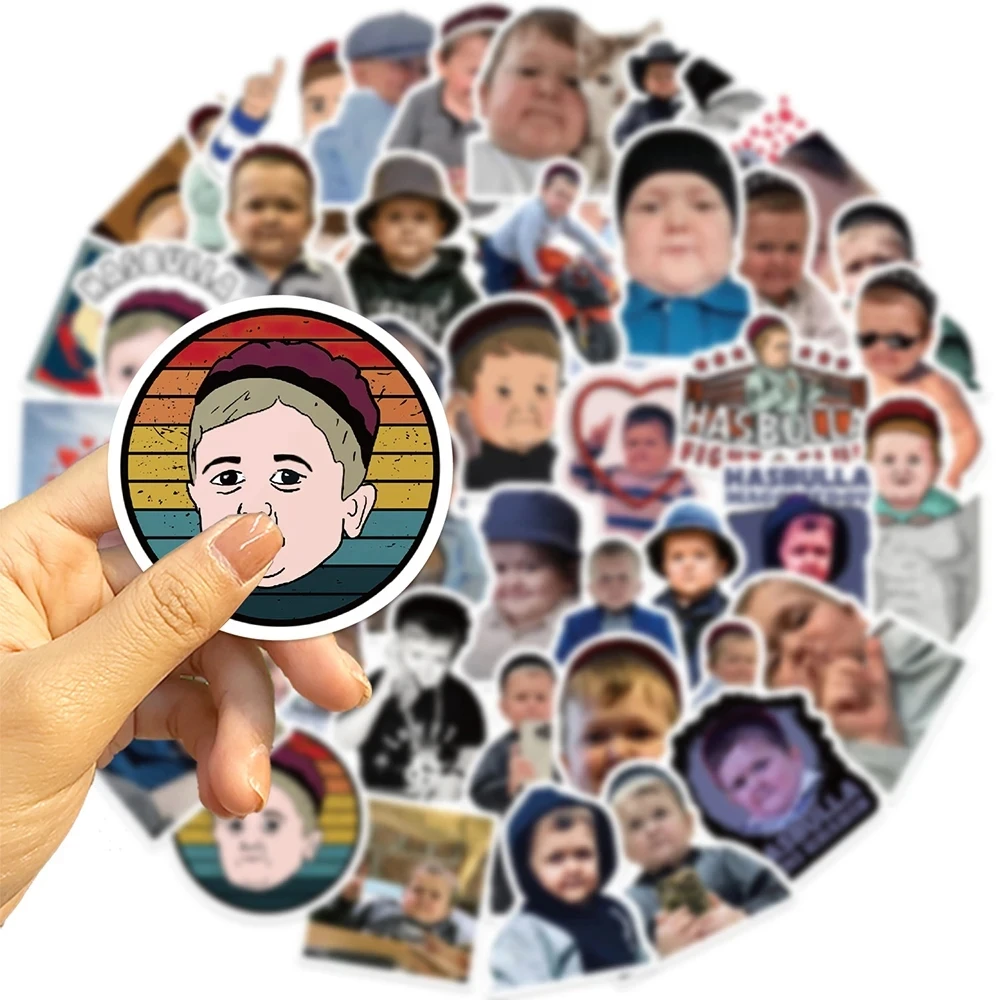Funny Meme Hasbulla Stickers, 50pcs Waterproof Decals