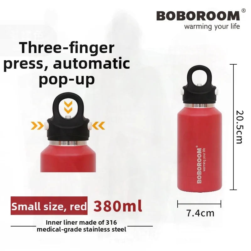 

Быстро открывающаяся двухслойная портативная пузырчатая чашка с вакуумной изоляцией, автомобильная чашка с одной кнопкой, оптовая продажа, нержавеющая сталь 316, нержавеющая сталь