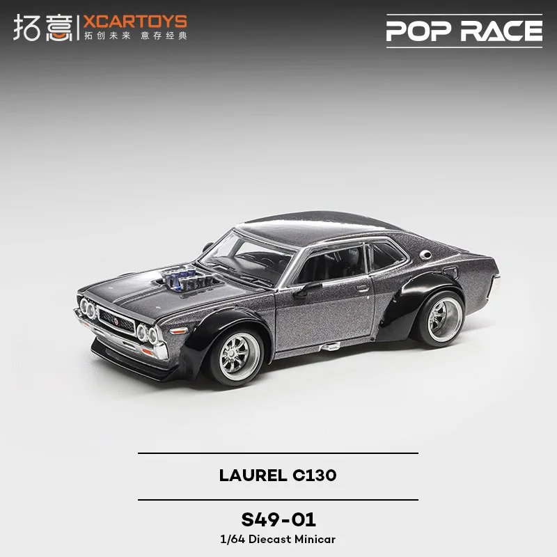POP RACE 1/64 S49-01 Nissan Skyline LAUREL C130 Alloy Diecast Car