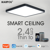 MARPOU Square Smart LED Ceiling Lamp 36W Tuya App Voice Control With Wifi Alexa/Google Dimmable Ceiling Lights for Living Room