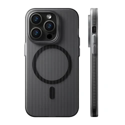 For iPhone 17 16 15Pro 14 13 12Pro Max Armor Shockpoor Cover Luxury Transparent Matte Magnetic For Magsafe Wireless Charger Case
