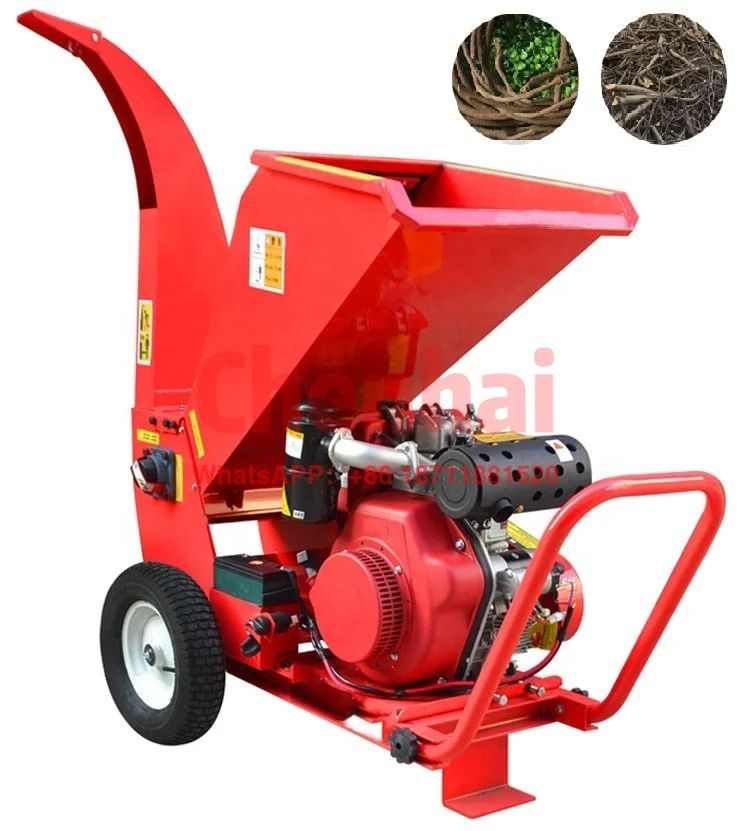 Electric  Drive Wood Chipper Shredder Garden Tree Branch Chopper Coconut Palm Leaves Crusher tree branch shredder