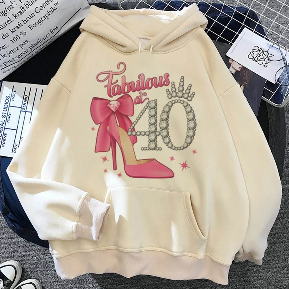 

40 Ans 40th Years Birthday hoodie modern style comfortable anime harajuku Japanese winter female tracksuits elegant trendy