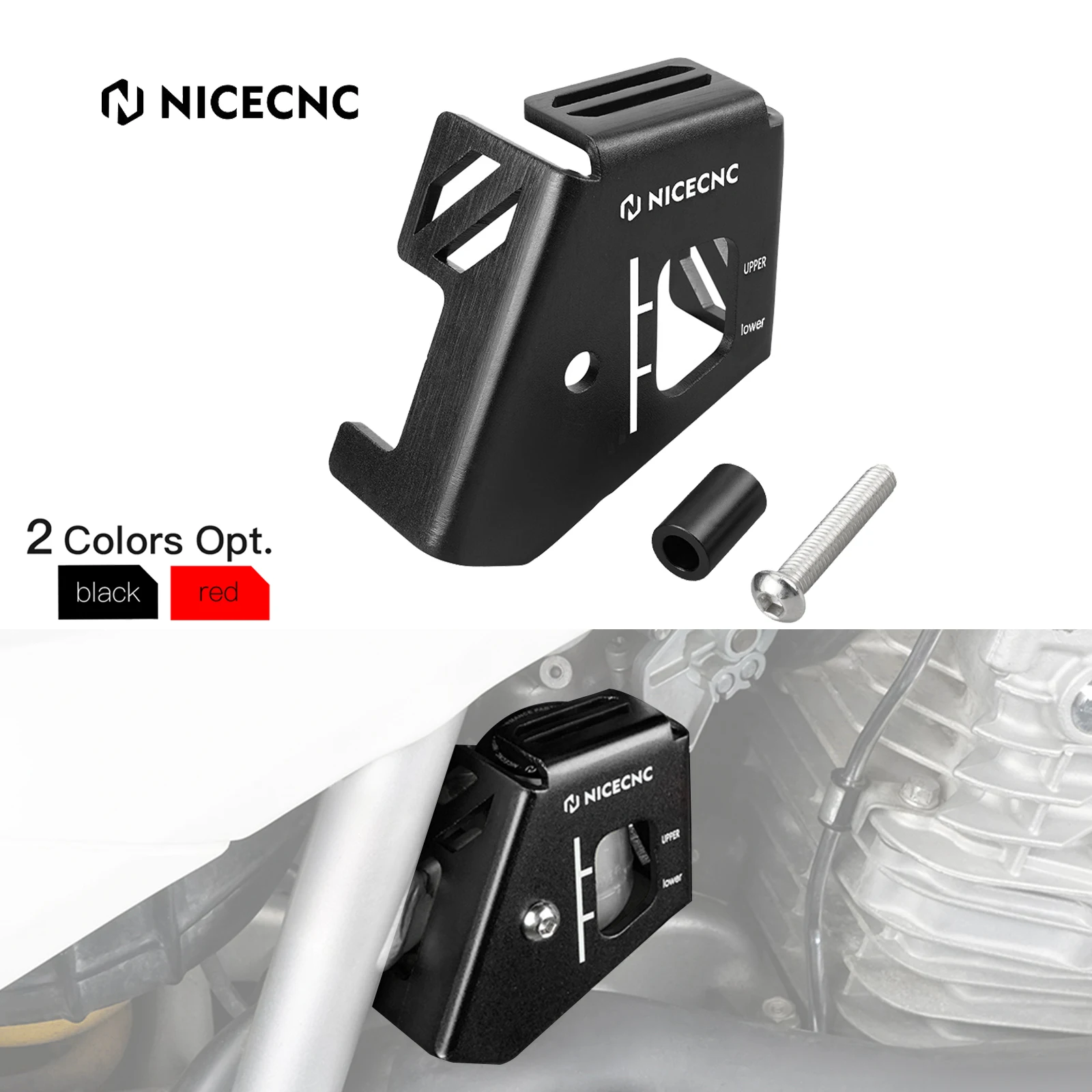 

NICECNC For Honda 1993-2025 2024 XR650L XR 650L XR 650 L Motorcycle Rear Brake Reservoir Guard Cover Aluminum 2023 2022 2021
