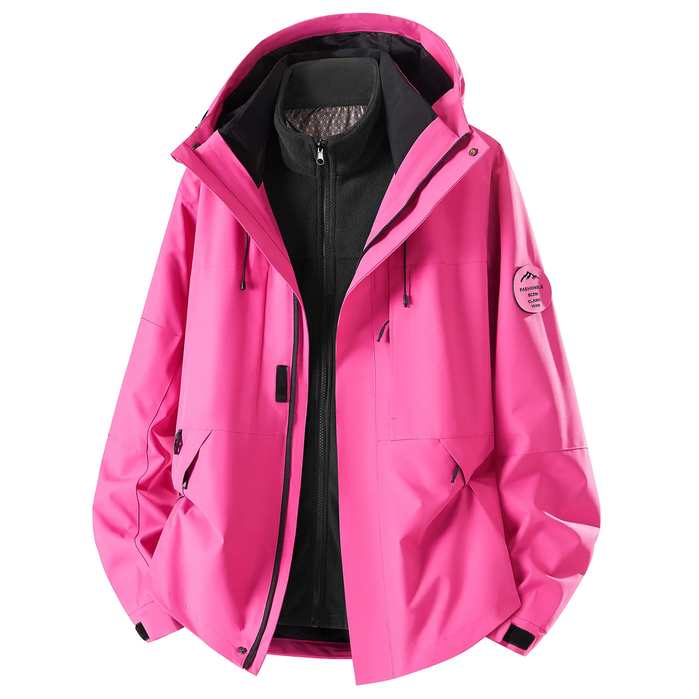 معطف Stormwear عصري متعدد الاستخدامات للنساء 2025 جديد للربيع والخريف والشتاء للزوجين في الهواء الطلق 3 في 1 بدلة تسلق الجبال للرجال