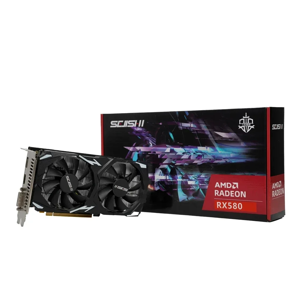 SEJISHI SJS Graphics Card RX580 8GB 2048SP Tarjetas Placa De Video Karta 2048 SP Para PC Chinese Power Color 8 Go 8Bg AMD RX 580