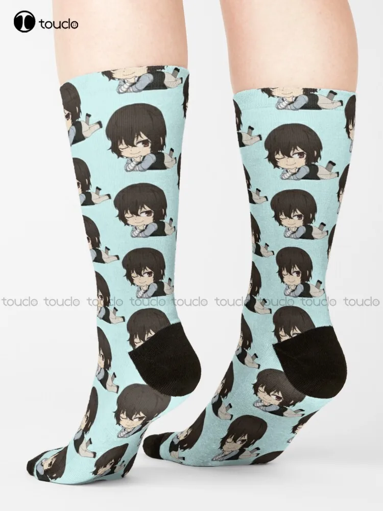 

Chibi Dazai Osamu Socks Black Socks Women Personalized Custom Unisex Adult Teen Youth Socks 360° Digital Print Hd High Quality