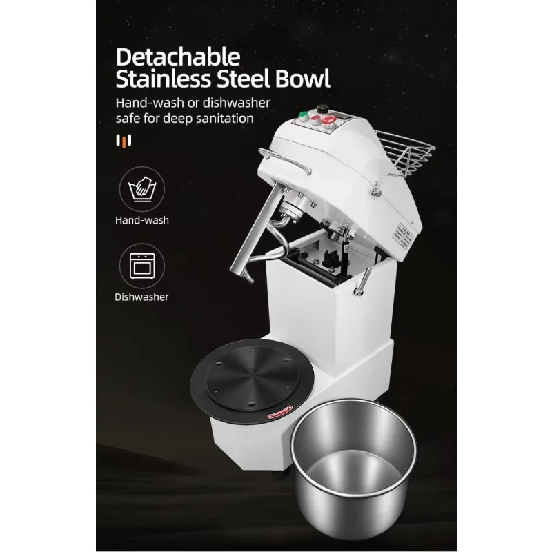 Customize 8kg 10kg 12kg 15kg 20kg 25kg 50kg 100kg Pizza Bread Dough Kneader Spiral Dough Flour Mixer Bread Dough Mixer