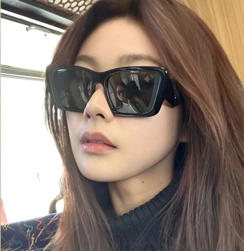 Retro Square Sunglasses Men Women Designer Luxury Vintage Glasses Big Frame Cat Eye  Leopard Print Eyewear UV400 Oculos De Sol - view 3