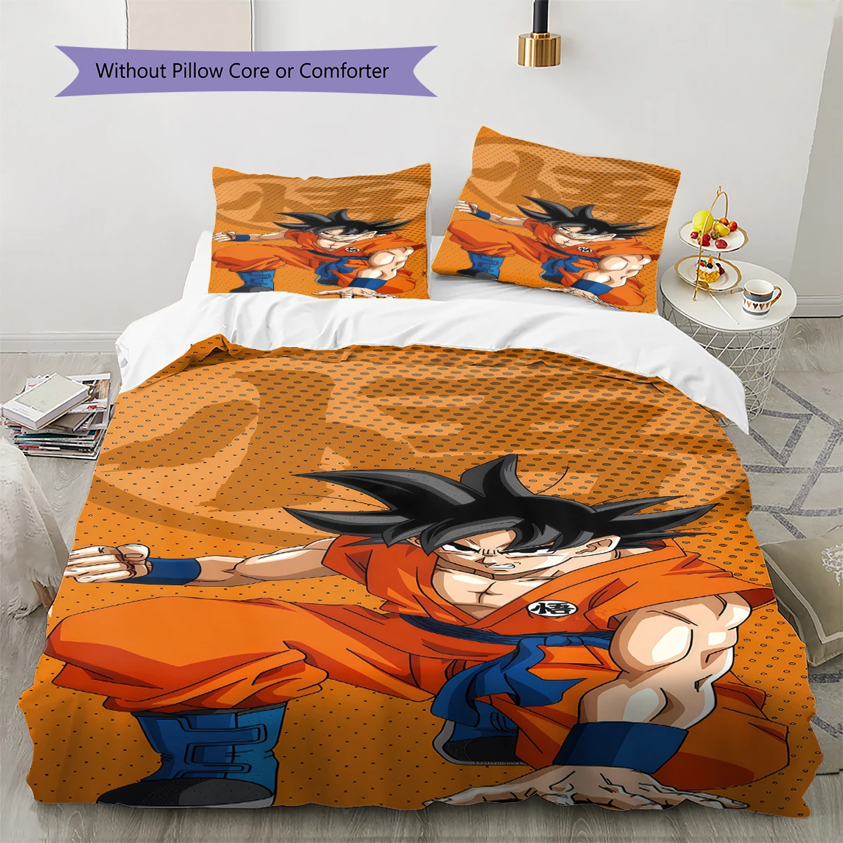 Dragon Ball Son Goku Comfortable Soft Duvet Cover, Children Bedding Gift,Size Various Options-HE45