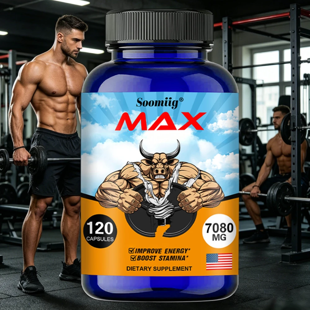 

Men's Energy - Supports Muscle Mass, Energy and Vitality,Daily Energy Supplement,Non-GMO,120 Capsules