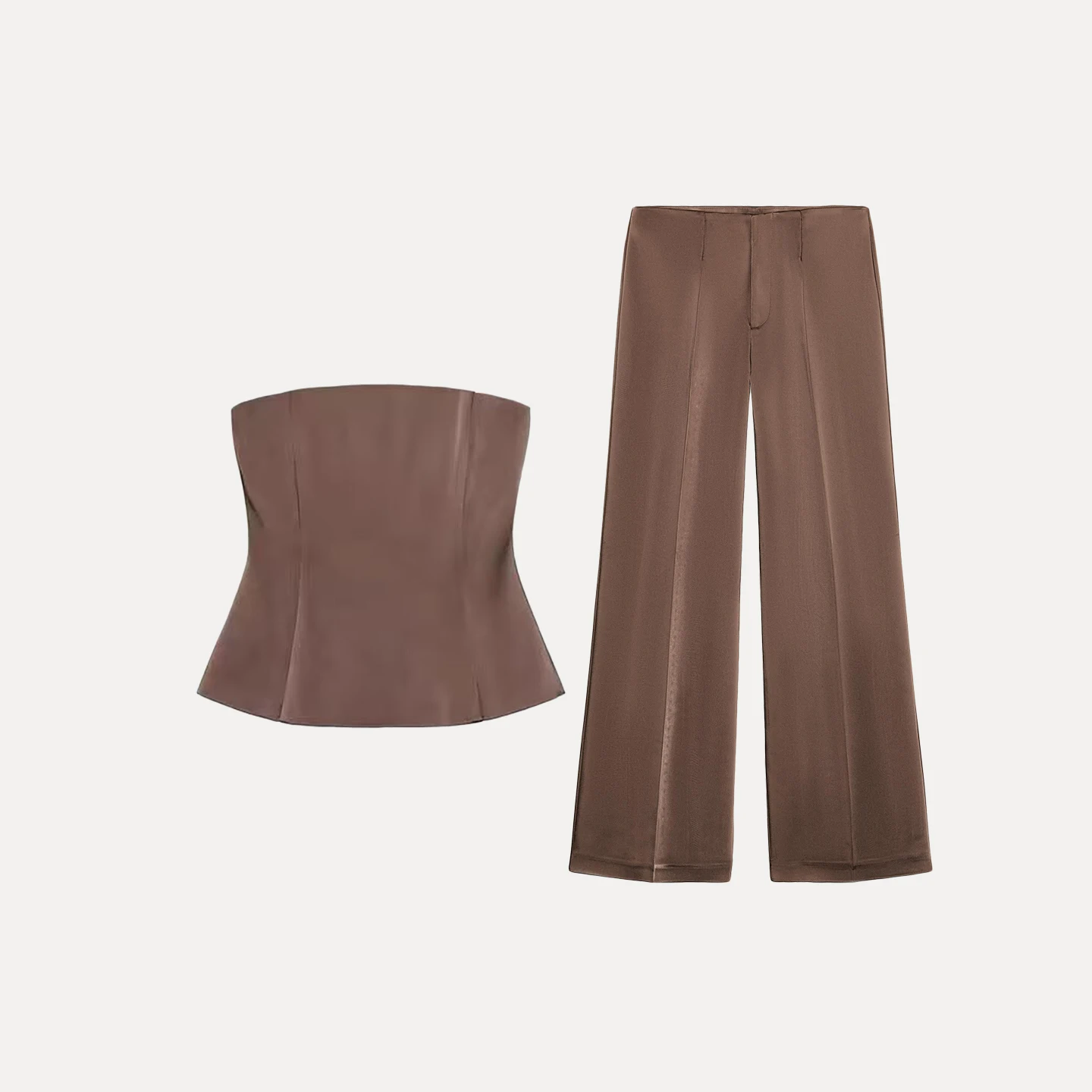 Z Set Faion da donna Autunno 2025 Long Sve Casual Sle Pantaloni a vita alta Colore Tee Piece Suit Coat Top Bot