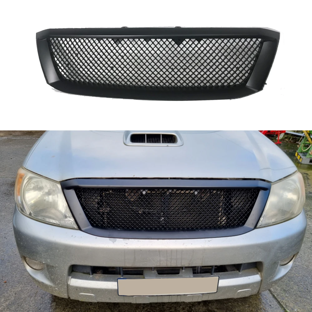 Modified For Hilux Grill Accessories For Hilux Vigo Racing Grille Grills Mesh Bumper Radiator Grilles 2006 2008 2009 2010 2011