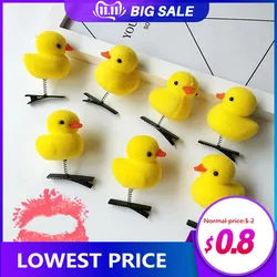 5Pcs/Lot Bubble Childrens Toy Little Yellow Duck Love Heart Hairpin Clip Suitable For Clip On The Gift ZH