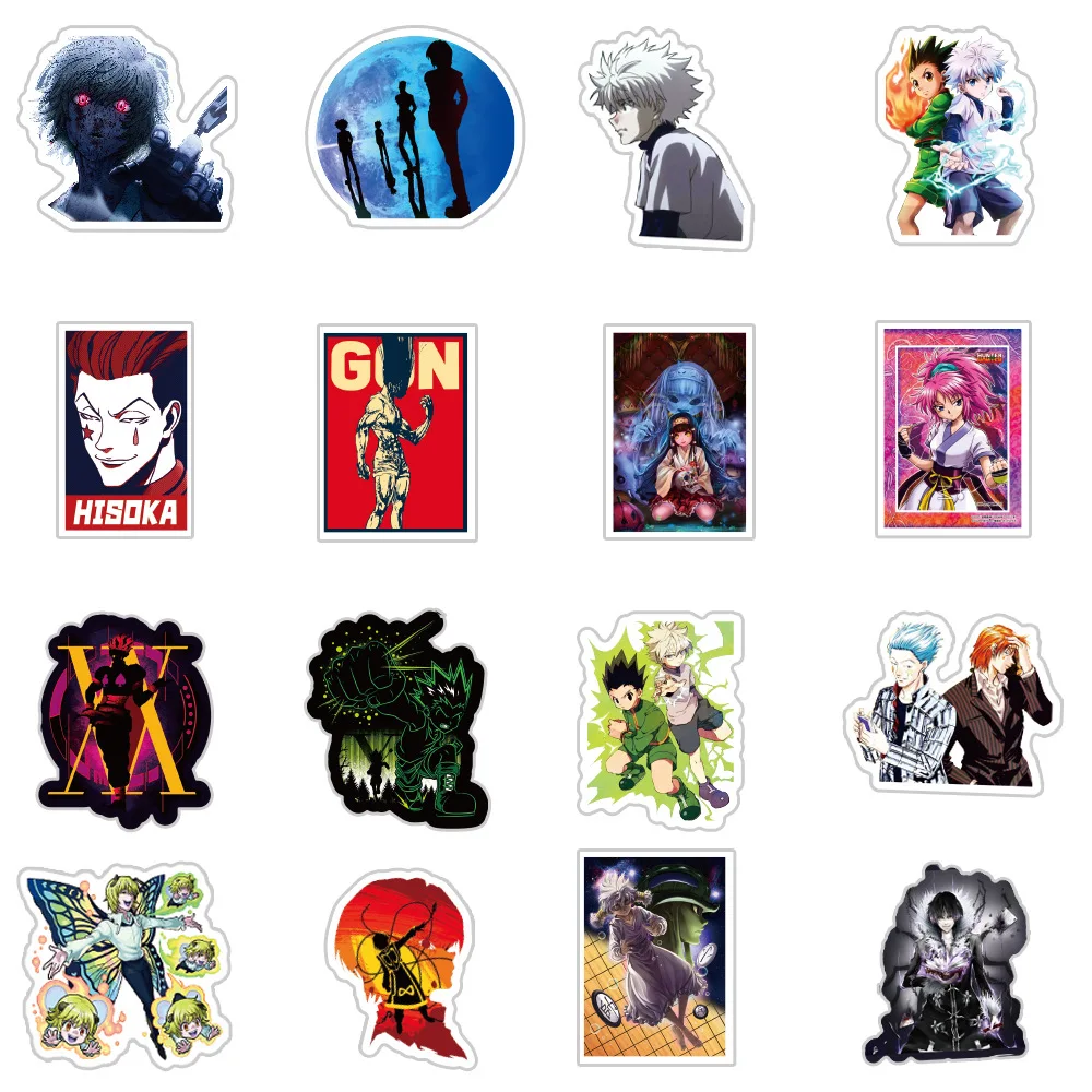 50pcs Hunter×Hunter Graffiti Sticker Luggage Notebook Water Bottle Cartoon Decorative Stickers