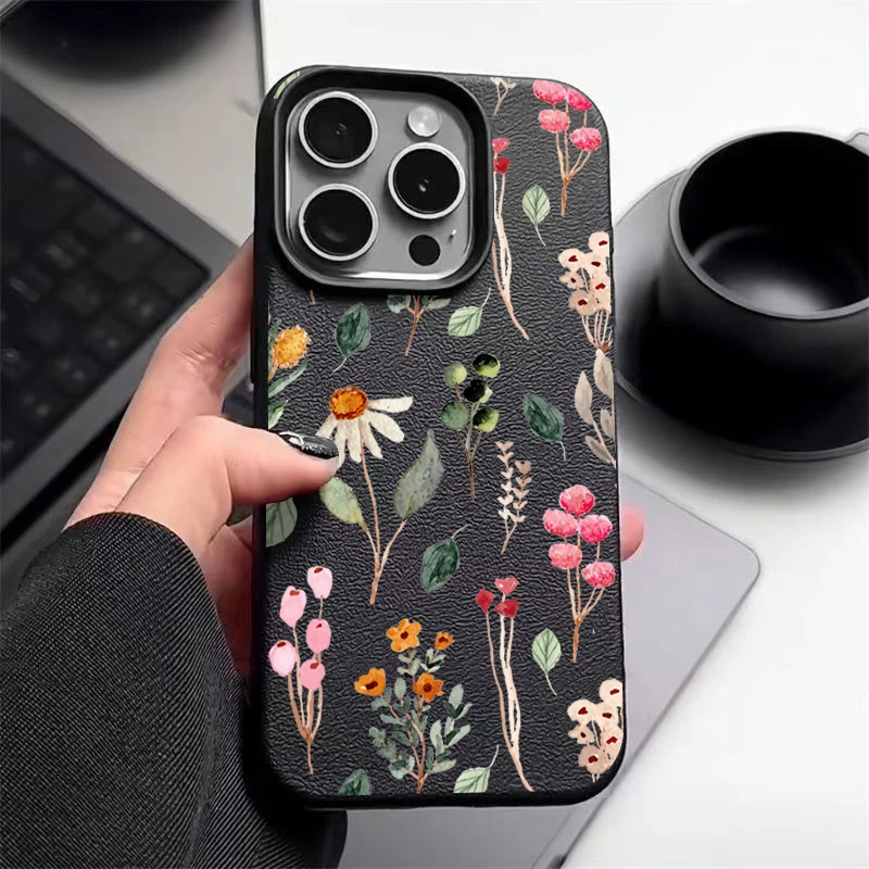 For iPhone 16e 16 15 14 13 12 Pro Max 11 Case Colourful Flower Pattern Soft Phone Cover For iPhone 16 15 Plus 13 12 Pro Funda