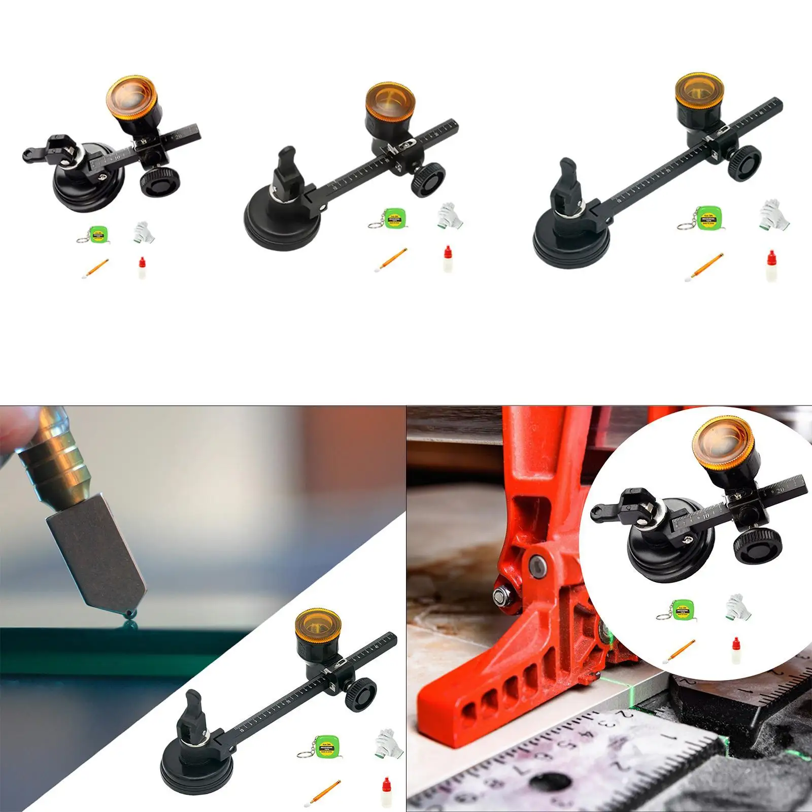 

Circular Glass Cutter Aluminum Alloy with Suction Cup Glass Circle Cutter