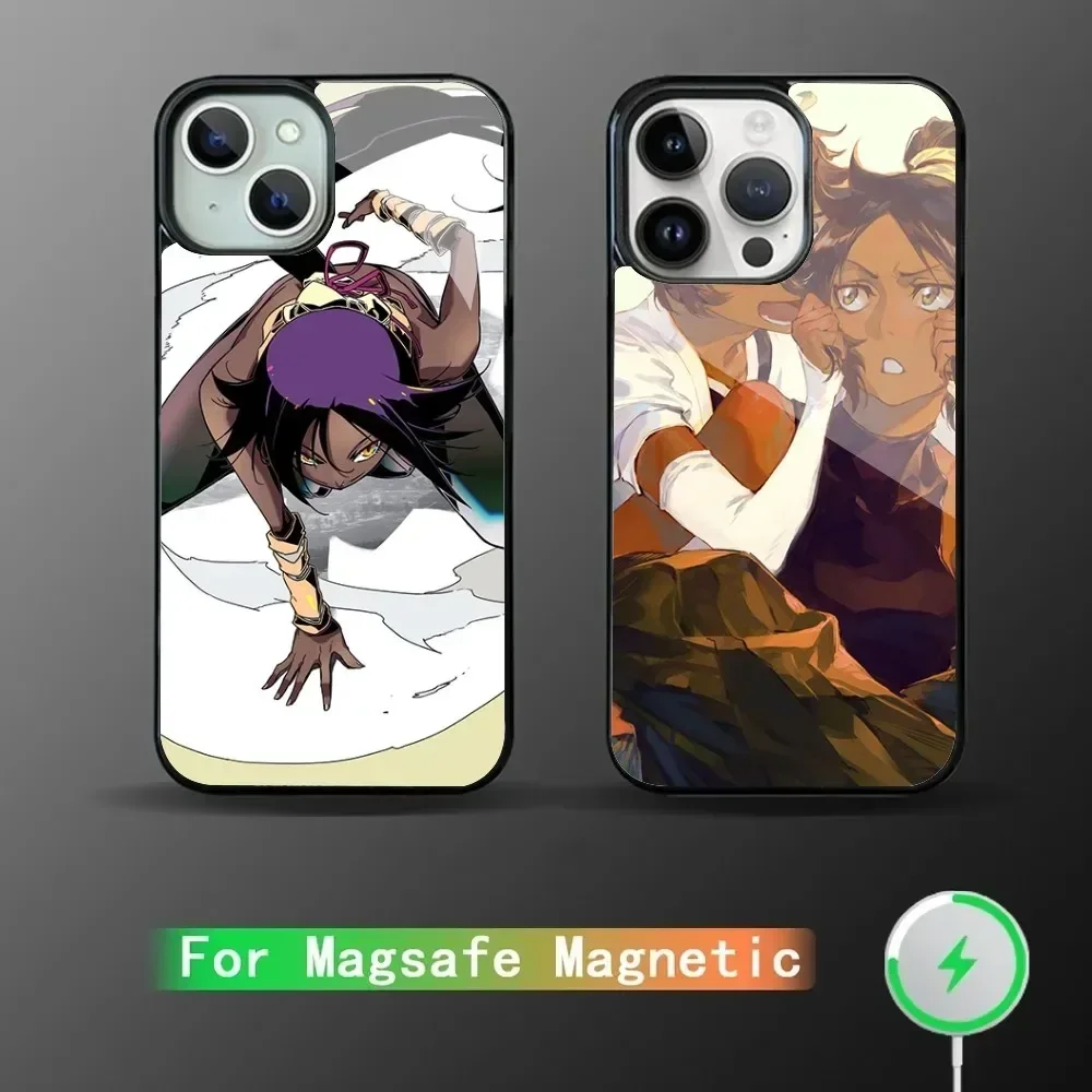 Yoruichi Shihoin Bleach Anime Case Strong Magnetic IPhone 15 14 13 Pro Max 11 12 Mini Alex Mirror Magsafe Wireless