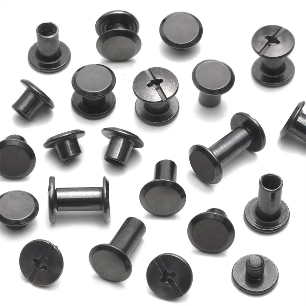 Final~~Chicago Leather Rivets Assorted Rivets M5 Chicago Binding Screws for Decorating PU Craft Belts(110PCS) B