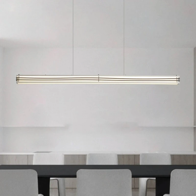 

Европейский минималистичный красный длинный линейный подвесной светильник, люстра для столовой, кухни, офиса, бара, декоративное подвесное освещение