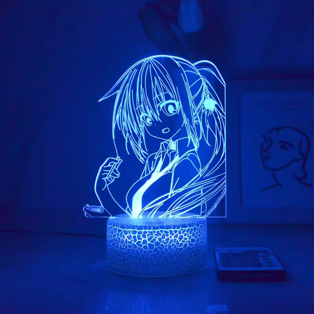 Luz Nocturna 3D para niñas bonitas, lámpara de mesa creativa de acrílico, regalo para niños y niñas