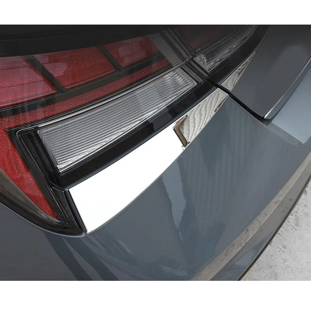 For Hyundai Elantra Avante 2021 2022 2023 Stainless Steel Car Rear Tail Light Lamp Trim Decoration Eyebrow Exterior Accessories