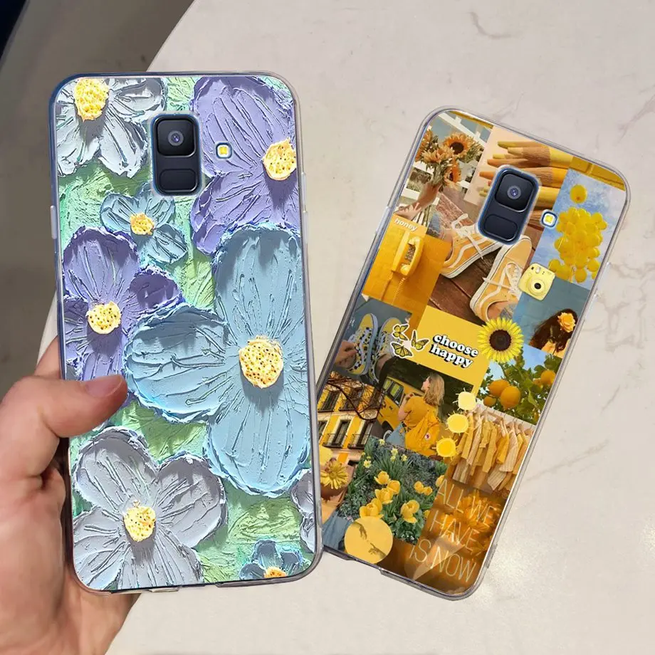 Coques For Samsung Galaxy A6 2018 phone back case SM-A600 A600F for samsung A6 plus 2018 A605 A605F A6+ Fundas protective Cover