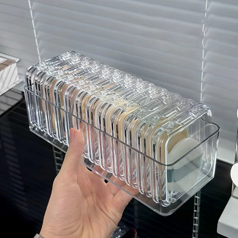 Make-up Bladerdeeg Display Box Make-up Ei Opbergrek Luchtkussen Bladerdeeg Transparante Opslaghouder Desktop Organisatie Tool