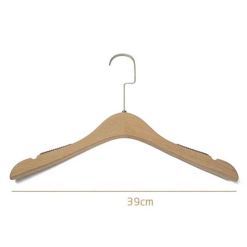 Garment Display Hanger Skirt Dress Clothing Storage Rack Wooden Hangers Wardrobe Home Drying Racks Bar Metal Clips