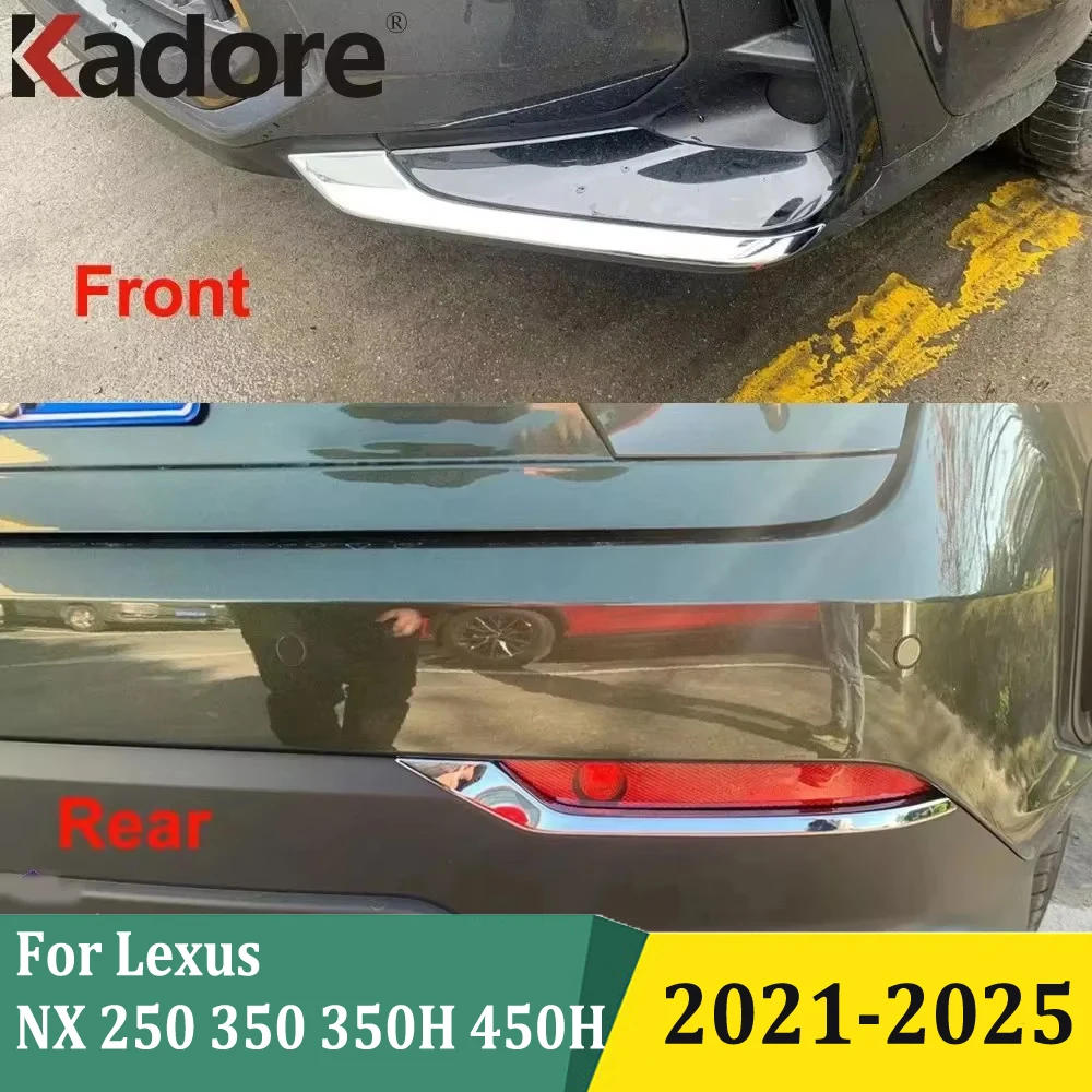 

Для Lexus NX 250 350 350H 450H 2021-2025 хромированная крышка передней противотуманной фары, накладка на заднюю противотуманную фару, полоса для бровей, рамка, аксессуары