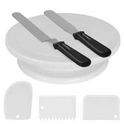 Cake Turntable Stand Cake Decoration Accessories DIY Mold Rotating Stable Anti-skid Round Cake Table Kitchen Baking Tools