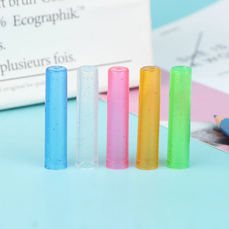 20pcs Color Transparent Protector Cap Pencil Cover Pen Protective Protection School Office Supplies Student Stationery Supplies