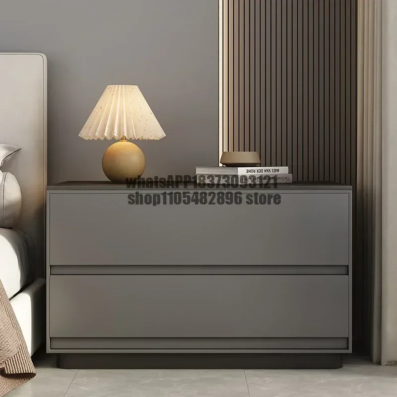 Solid wood minimalist installation-free storage cabinet Modern minimalist light luxury bedside cabinet