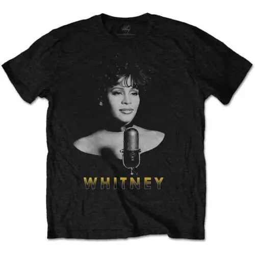 

Whitney Houston Black & White Photo T-Shirt Black New